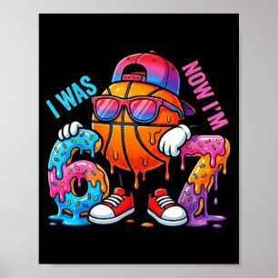 Poster Eu tinha 6 anos Agora eu tenho 7 Aniversário Basqu