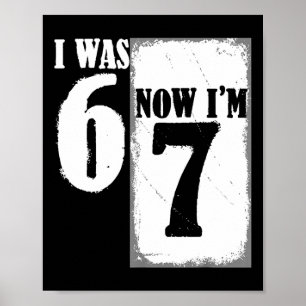 Poster Eu tinha 6 anos agora eu tenho 7 anos engraçado 67