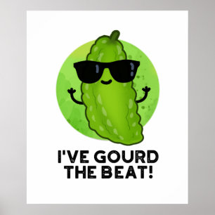 Poster Eu torci o Beat Cute Veggie Pun