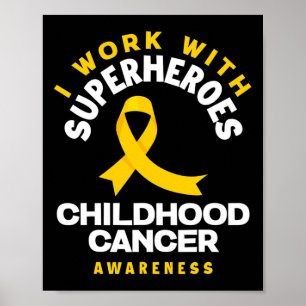 Poster Eu Trabalho Com Super Heróis Enfermeiros Oncologis