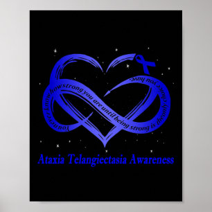 Poster Eu Uso Azul Para Conscientização da Ataxia Telangi