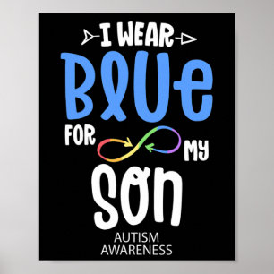 Poster Eu Uso Azul Pelo Meu Filho Mãe Conscientização do