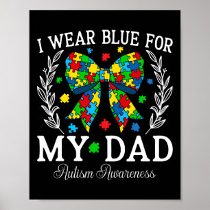 Poster Eu Uso Azul Pelo Meu Pai Laço Coquette Família Aut