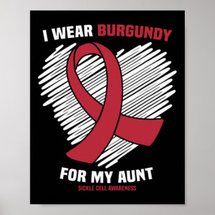 Poster Eu Uso Burgundy Pela Conscientização da Doença Fal