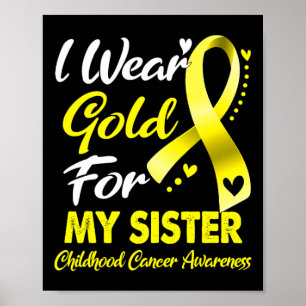Poster Eu Uso Dourado Para a Consciência do Câncer Infant