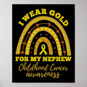 Poster Eu Uso Dourado Para a Consciência do Câncer Infant