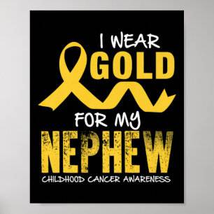 Poster Eu Uso Dourado Para a Conscientização do Câncer In