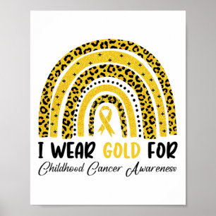 Poster Eu Uso Dourado Para Conscientização do Câncer Infa