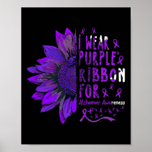 Poster Eu Uso Laço Roxo Para Conscientização do Alzheimer