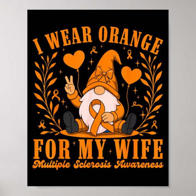 Poster Eu Uso Laranja para a Esclerose Múltipla da Minha  (Frente)