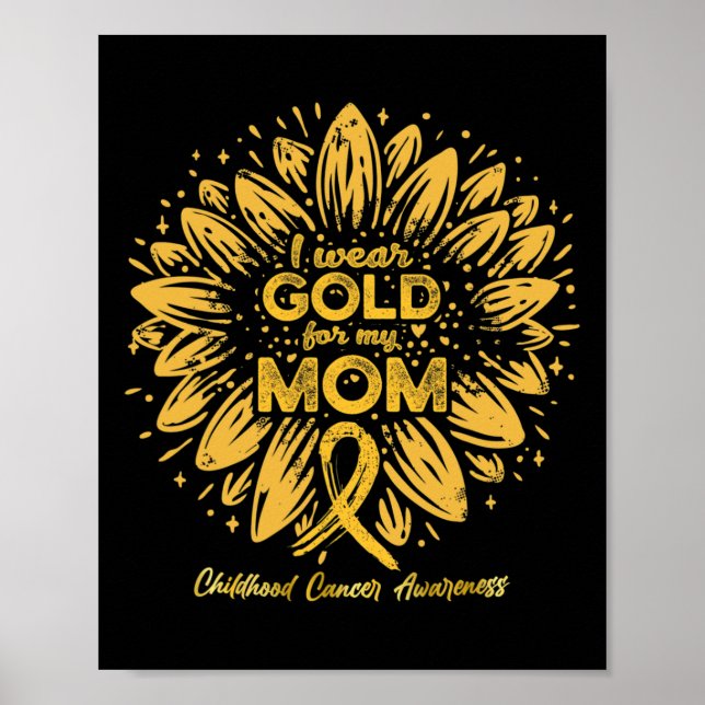 Poster Eu Uso Ouro Para Minha Mãe - Girassol de Ouro Infâ (Frente)
