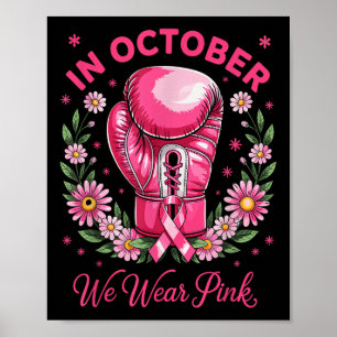 Poster Eu Uso Rosa Para a Conscientização do Câncer de Ma