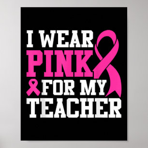 Poster Eu Uso Rosa Para a Conscientização do Câncer de Ma