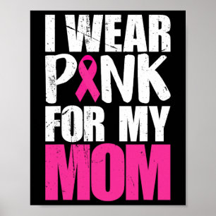 Poster Eu Uso Rosa Para a Conscientização do Câncer de Ma