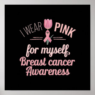 Poster Eu Uso Rosa por Mim – Conscientização sobre o Cânc