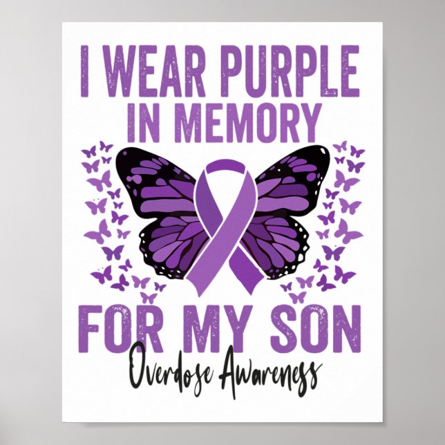 Poster Eu Uso Roxo Em Memória Do Meu Filho Conscientizaçã (Frente)