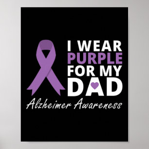 Poster Eu Uso Roxo Para a Camiseta do Meu Pai Fita Famíli