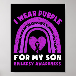 Poster Eu Uso Roxo Para a Consciência da Epilepsia do Meu