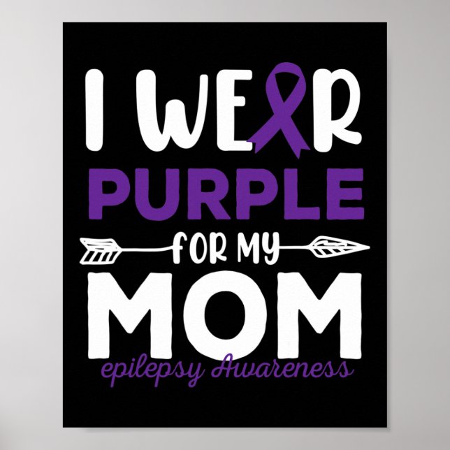 Poster Eu Uso Roxo Para a Conscientização da Epilepsia da (Frente)