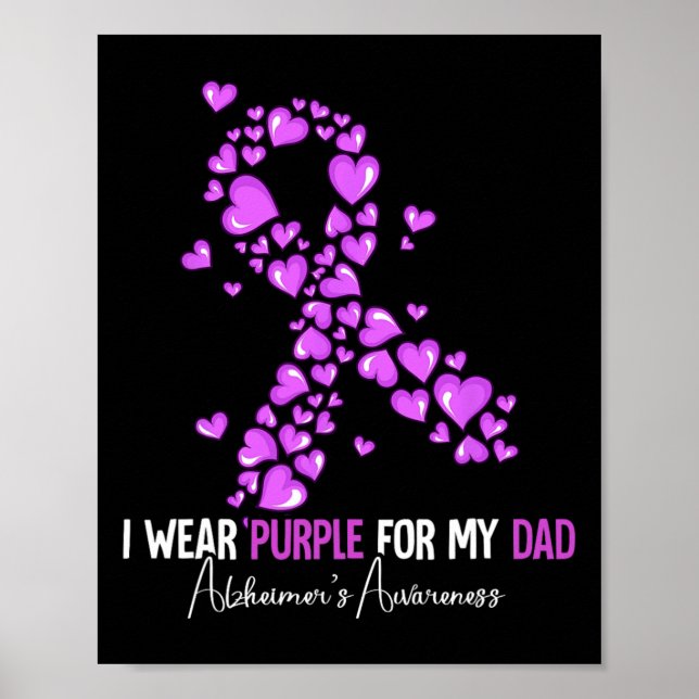 Poster Eu Uso Roxo Para a Conscientização do Meu Pai Heim (Frente)