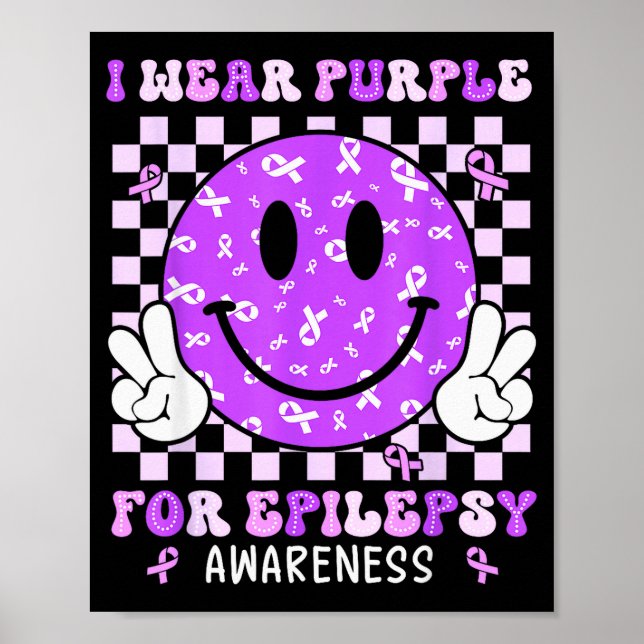 Poster Eu Uso Roxo Para Conscientização Sobre Epilepsia R (Frente)