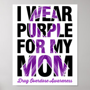 Poster Eu Uso Roxo Para Minha Mãe - Conscientização sobre