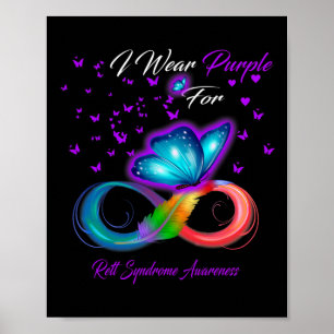 Poster Eu Uso Roxo Para Presentes de Conscientização sobr