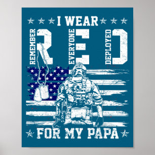 Poster Eu uso sextas-feiras vermelhas em apoio ao meu pap