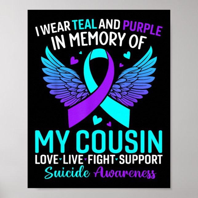 Poster Eu Uso Verde e Roxo Para a Prevenção do Suicídio d (Frente)