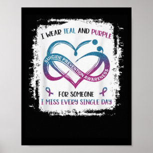 Poster Eu Uso Verde Teal Roxo Por Alguém Que Eu Sinto Fal