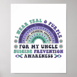 Poster Eu Uso Verde Turquesa & Roxo Pelo Meu Tio Prev. Su