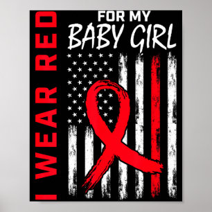 Poster Eu Uso Vermelho Para a Conscientização da Doença C