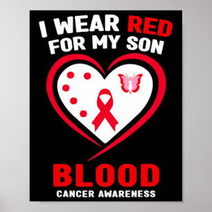 Poster Eu Uso Vermelho Para a Conscientização do Câncer d