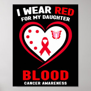 Poster Eu Uso Vermelho Para a Conscientização do Câncer d