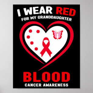Poster Eu Uso Vermelho Para a Conscientização do Câncer d