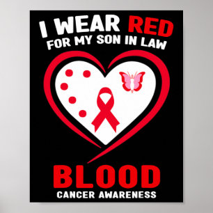 Poster Eu Uso Vermelho Para a Conscientização do Câncer d