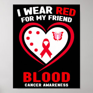 Poster Eu Uso Vermelho Para a Conscientização do Câncer d