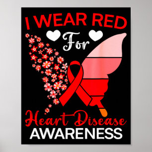 Poster Eu Uso Vermelho Para a Fita Vermelha de Conscienti