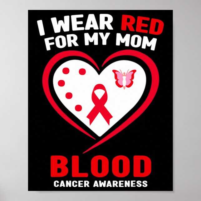 Poster Eu Uso Vermelho Para A Minha Mãe Conscientização d (Frente)