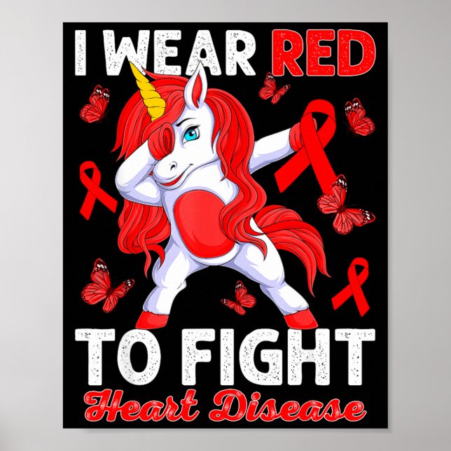 Poster Eu Uso Vermelho Para Combater a Consciência da Doe (Frente)