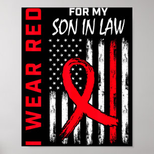 Poster Eu Uso Vermelho Pelo Meu Genro Conscientização Doe