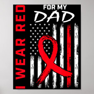 Poster Eu Uso Vermelho Pelo Meu Pai Conscientização sobre