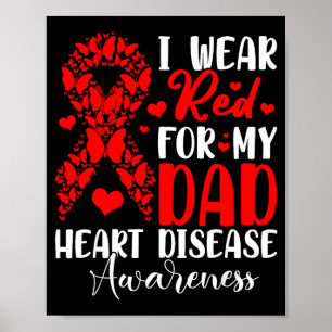 Poster Eu Uso Vermelho Pelo Meu Pai Mês de Conscientizaçã