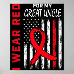 Poster Eu Uso Vermelho Pelo Meu Tio Avô Conscientização s