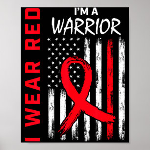 Poster Eu Uso Vermelho Sou Um Guerreiro Conscientização D