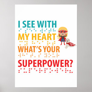 Poster Eu Vejo Com Minha Garota Do Coração - Cegueira Bra