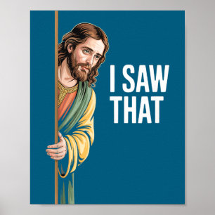 Poster Eu Vi Aquela Piada do Meme de Jesus Natal Páscoa