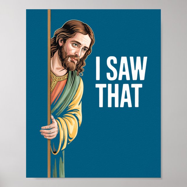 Poster Eu Vi Aquela Piada do Meme de Jesus Natal Páscoa (Frente)