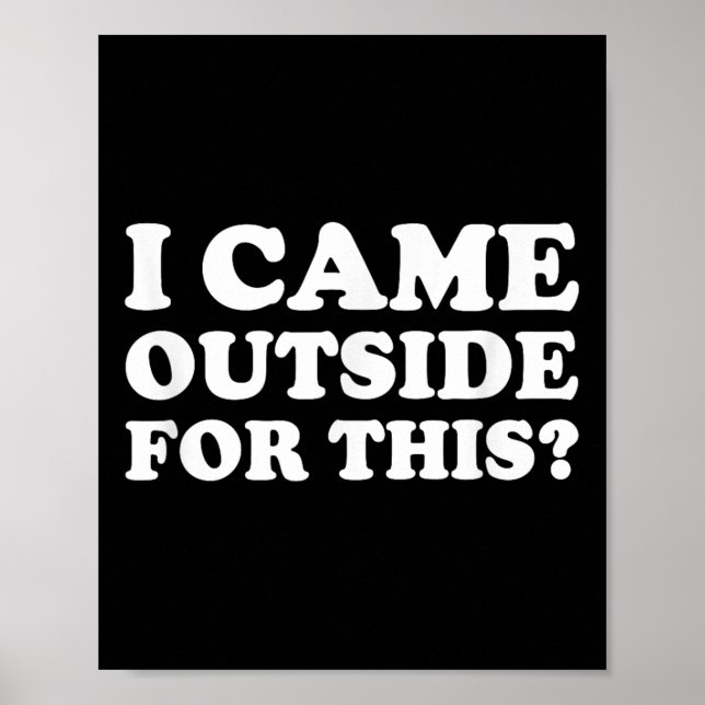 Poster Eu Vim Lá Fora Por Esta... (Frente)