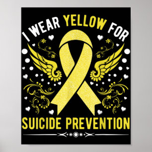 Poster Eu Visto Amarelo Para A Sensibilização Para A Prev